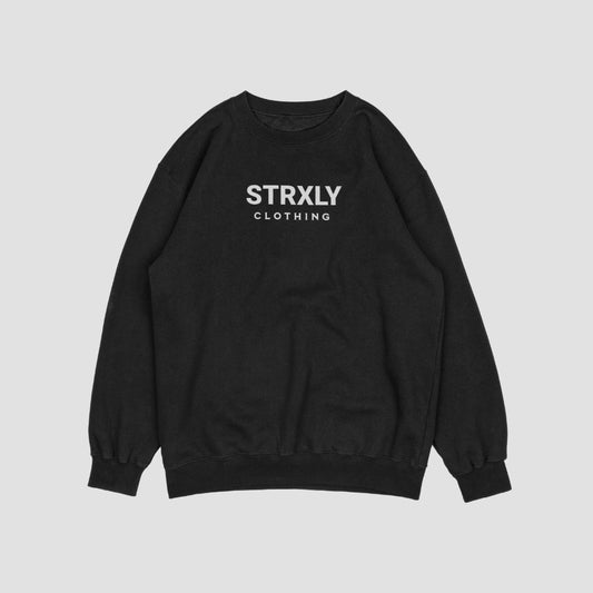 Black modern design sweater Strxly